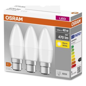 Osram KÉSZLET 3x LED Izzó B38 B22d/4,9W/230V 3000K  kép