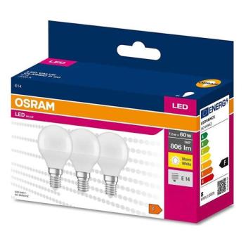 Osram KÉSZLET 3x LED Izzó P45 E14/7,5W/230V 3000K  kép