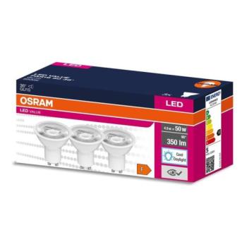 Osram KÉSZLET 3x LED Izzó PAR16 GU10/4,5W/230V 6500K 36°  kép