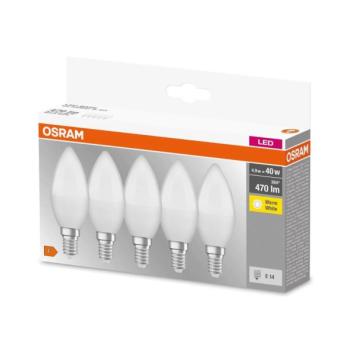 Osram KÉSZLET 5x LED izzó BASE B40 E14/4,9W/230V 2700K  kép