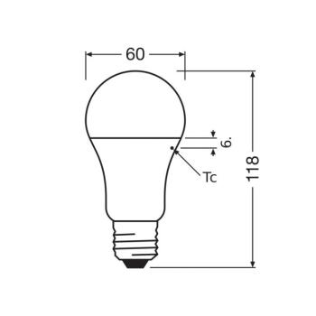 OSRAM LED Classic Star, matt, E27, 10 W, 4.000 K, 1.055 lm kép