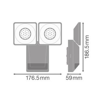 OSRAM LED-érzékelős kültéri falra szerelhető spotlámpa ENDURA PRO, szürke, IP55 kép