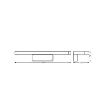 OSRAM LED fali lámpa ORBIS DISC BAR, fekete, 40 cm, IP44 CCT kép