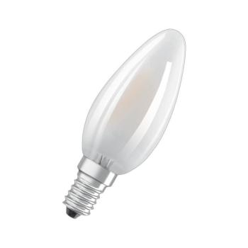 OSRAM LED izzó gyertya matt E14 4W 827 4 darabos kiszerelésben kép