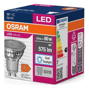 Osram LED Izzó PAR16 GU10/6,9W/230V 6500K  kép