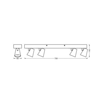 OSRAM LED mennyezeti világítás NEPTUNE, CLICK-SELECT, 4 spotlámpa, fehér kép