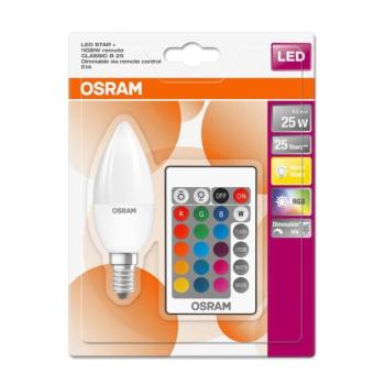 Osram LED RGBW Dimmelhető izzó STAR E14/4,5W/230V 2700K + távirányító – Osram  kép