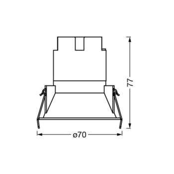 OSRAM LED süllyesztett spotlámpa TWIST, fehér/fehér, 840, Ø 7 cm, fém kép