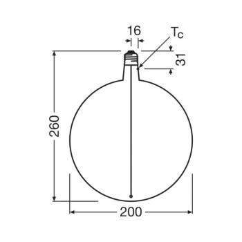 OSRAM LED Vintage Big Globe E27 4,8W 818 izzószál barna halvány fényű kép
