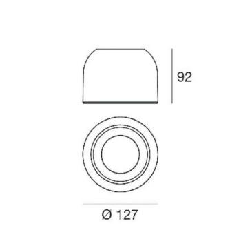 Outlook S LED-es downlight, fehér, alumínium, üveg, dimmelhető kép