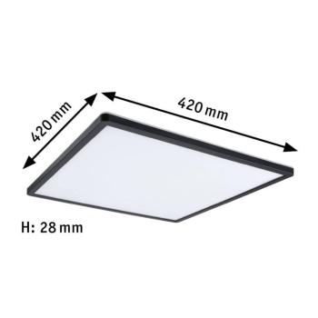 Paulmann Atria Shine Panel 3-step fekete 840 42x42 kép