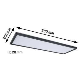 Paulmann Atria Shine Panel 3-step fekete 840 58x20 kép