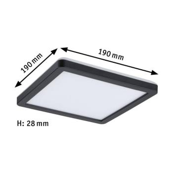 Paulmann Atria Shine Panel on/off fekete 840 19x19 19x19 kép