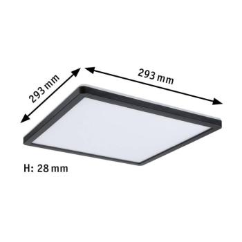 Paulmann Atria Shine Panel on/off fekete 840 29x29 kép