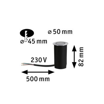 Paulmann Goldlicht LED padlóba s. lámpa 5cm blende kép