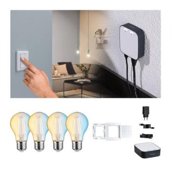 Paulmann Smart Home Set ZigBee 4x E27 7W LED izzószál CCT kép