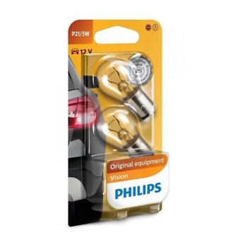 Philips KÉSZLET 2x Autó izzó Philips VISION 12499CP BAY15d/5W/12V  kép