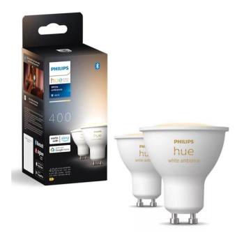 Philips KÉSZLET 2x LED Dimmelhető izzó Philips Hue WHITE AMB. GU10/4,2W/230V 2200 kép