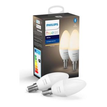 Philips KÉSZLET 2x LED Dimmelhető izzó Philips Hue WHITE E14/5,5W/230V 2700K  kép