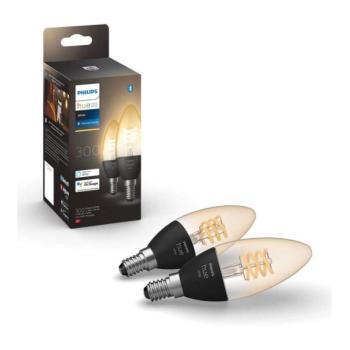 Philips KÉSZLET 2x LED Dimmelhető izzó Philips Hue WHITE FILAMENT E14/4,5W/230V 2100K  kép