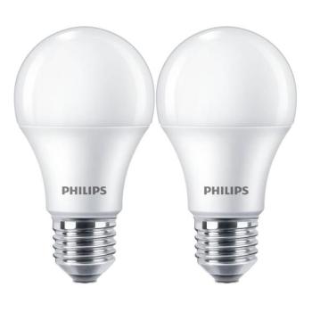 Philips KÉSZLET 2x LED Izzó Philips A60 E27/10W/230V 4000K  kép