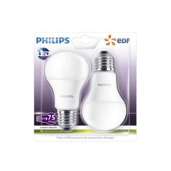 Philips KÉSZLET 2x LED Izzó Philips A60 E27/11W/230V 2700K  kép