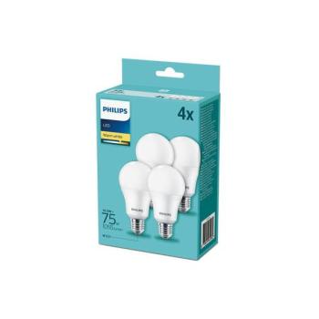 Philips KÉSZLET 4x LED Izzó Philips A60 E27/10,5W/230V 2700K  kép