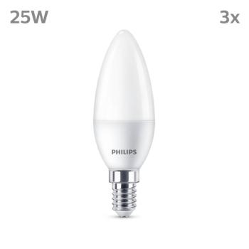 Philips LED-gyertya E14 2,8W 250lm 2 700K matt 3db kép