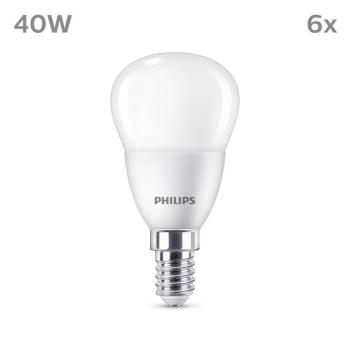 Philips LED izzó E14 4,9W 470m 2700K matt 6db kép