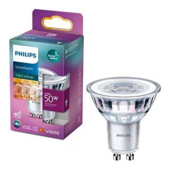Philips LED Izzó Philips SCENE SWITCH PAR16 GU10/4,8W/230V 2200/2500/2700K  kép