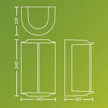 Philips LED kültéri fali világítás Reese UE, antracit, alumínium, IP44 kép