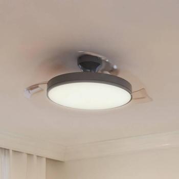 Philips LED mennyezeti ventilátor Atlas, nikkel, csendes, CCT kép