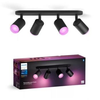 Philips Philips Hue FUGATO 4xGU10 LED RGBW dimm. spotlámpa, 4,2W, 230V, fekete  kép