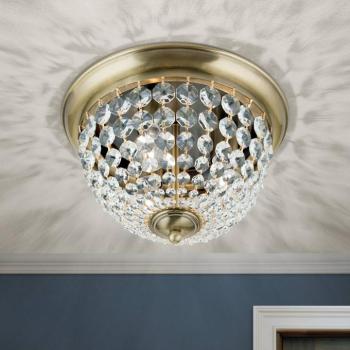 Plafond mennyezeti lámpa, patina/átlátszó, Ø 35 cm kép