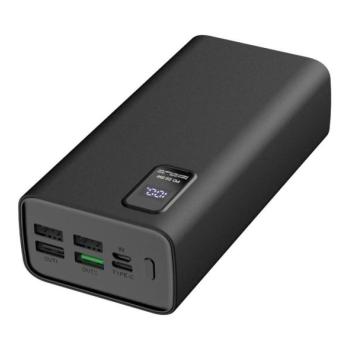  Power Bank LED kijelzővel Power Delivery 30000 mAh 3,7V fekete  kép