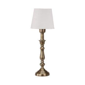 PR Home asztali lámpa Therese Mia, 43 cm, fehér/réz, vászon kép