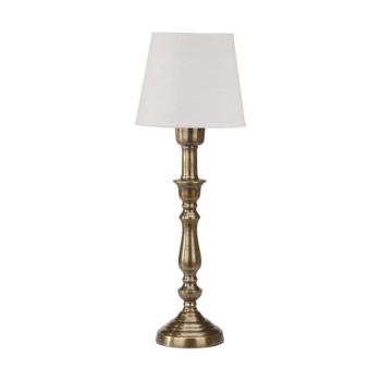 PR Home asztali lámpa Therese Mia, 51 cm, fehér/réz, vászon kép