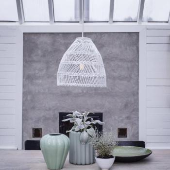 PR Home függőlámpa, Maja Outdoor, Ø 53 cm, fehér, rattan kép