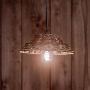 PR Home kültéri függőlámpa Lisen, barna, dugó, Ø 27 cm kép