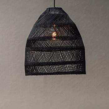 PR Home Maja lógó lámpa, rattan, fekete, Ø 45 cm kép