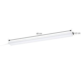 Prios Ashtonis LED-es szekrény alatti lámpa, szögletes, 40 cm-es, szögletes kép