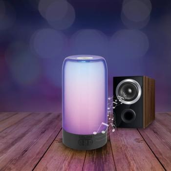 Prios LED-es újratölthető asztali lámpa Valtari, fehér, magasság 19 cm, RGB kép