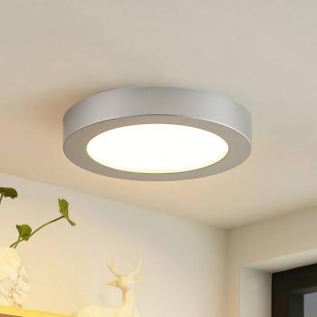 Prios LED mennyezeti lámpa Edwina, ezüst, 23 cm, 10 darabos szett kép