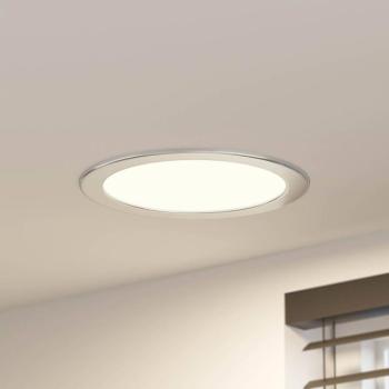 Prios LED süllyesztett lámpa Cadance, ezüst, 24 cm, CCT, IP44 kép