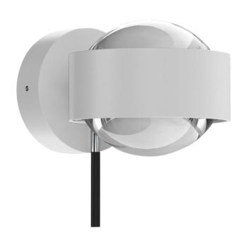 Puk Mini Wall+ LED, átlátszó lencsék, fehér matt/króm kép