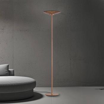 PURE LED állólámpa Moon bronzszínű alumínium/üveg fényerőszabályzóval kép