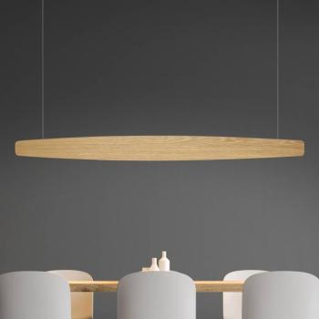 Quitani LED-es függőlámpa Persida, 148 cm, tölgy, 2700 K kép