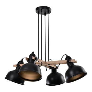  RENO lógcsillár 4xE27/40W/230V fekete/barna  kép