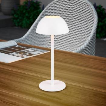 Ricardo LED-es, újratölthető asztali lámpa, fehér, magasság 30 cm, műanyag kép