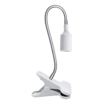  Rugalmas asztali lámpa klippel PLANTY 1xE27/30W/230V fehér  kép